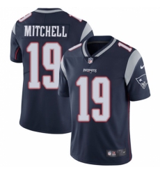 Youth Nike New England Patriots #19 Malcolm Mitchell Navy Blue Team Color Vapor Untouchable Limited Player NFL Jersey