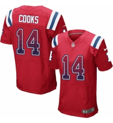 Men's Nike New England Patriots #14 Brandin Cooks Elite Red Alternate Drift Fashion NFL Jersey