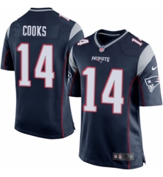 Men's Nike New England Patriots #14 Brandin Cooks Game Navy Blue Team Color NFL Jersey