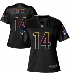 Women's Nike New England Patriots #14 Brandin Cooks Game Black Fashion NFL Jersey