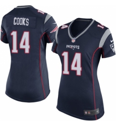 Women's Nike New England Patriots #14 Brandin Cooks Game Navy Blue Team Color NFL Jersey
