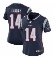 Women's Nike New England Patriots #14 Brandin Cooks Navy Blue Team Color Vapor Untouchable Limited Player NFL Jersey