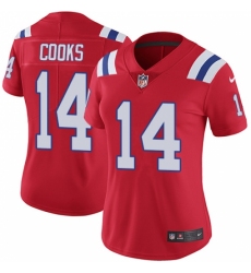 Women's Nike New England Patriots #14 Brandin Cooks Red Alternate Vapor Untouchable Limited Player NFL Jersey