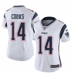 Women's Nike New England Patriots #14 Brandin Cooks White Vapor Untouchable Limited Player NFL Jersey