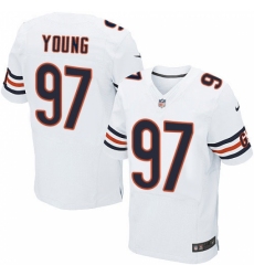 Men's Nike Chicago Bears #97 Willie Young Elite White NFL Jersey