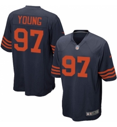 Men's Nike Chicago Bears #97 Willie Young Game Navy Blue Alternate NFL Jersey
