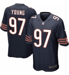 Men's Nike Chicago Bears #97 Willie Young Game Navy Blue Team Color NFL Jersey