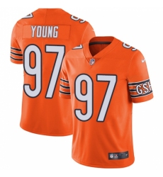 Men's Nike Chicago Bears #97 Willie Young Limited Orange Rush Vapor Untouchable NFL Jersey