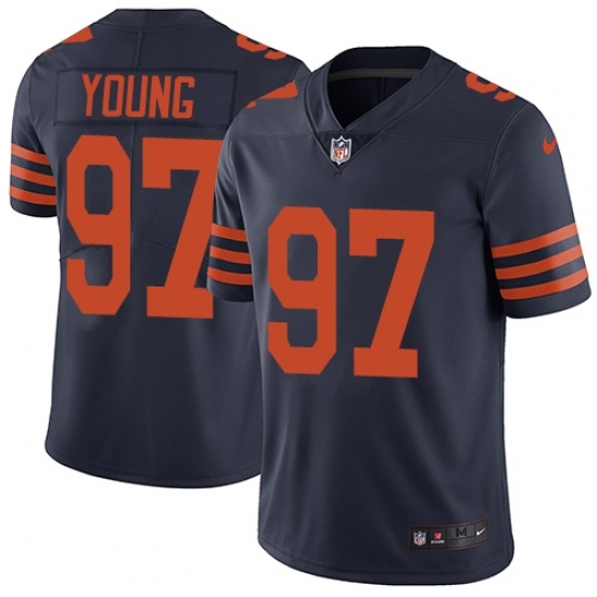 Men's Nike Chicago Bears #97 Willie Young Navy Blue Alternate Vapor Untouchable Limited Player NFL Jersey Men's Nike Chicago Bears #97 Willie Young Navy Blue Alternate Vapor Untouchable Limited Player NFL Jersey