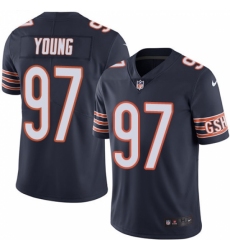 Men's Nike Chicago Bears #97 Willie Young Navy Blue Team Color Vapor Untouchable Limited Player NFL Jersey
