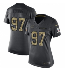 Women's Nike Chicago Bears #97 Willie Young Limited Black 2016 Salute to Service NFL Jersey