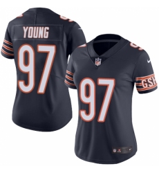 Women's Nike Chicago Bears #97 Willie Young Navy Blue Team Color Vapor Untouchable Limited Player NFL Jersey