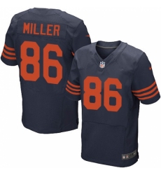 Men's Nike Chicago Bears #86 Zach Miller Elite Navy Blue Alternate NFL Jersey