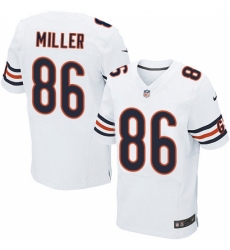 Men's Nike Chicago Bears #86 Zach Miller Elite White NFL Jersey