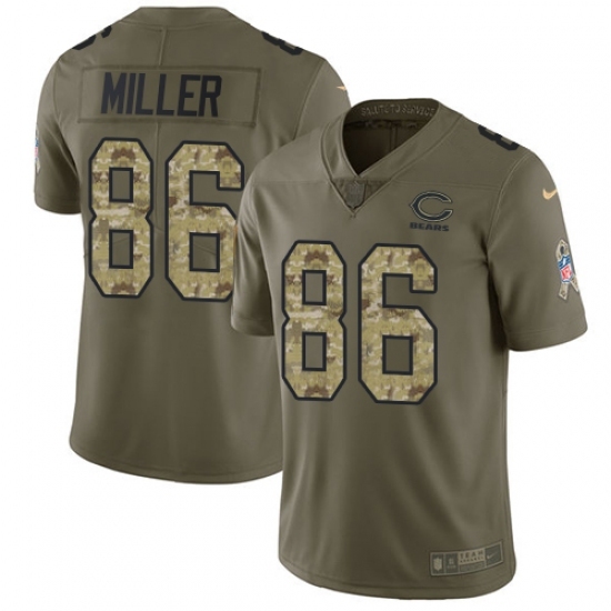 Men's Nike Chicago Bears #86 Zach Miller Limited Olive/Camo Salute to Service NFL Jersey Men's Nike Chicago Bears #86 Zach Miller Limited Olive/Camo Salute to Service NFL Jersey