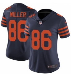 Women's Nike Chicago Bears #86 Zach Miller Navy Blue Alternate Vapor Untouchable Limited Player NFL Jersey
