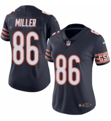 Women's Nike Chicago Bears #86 Zach Miller Navy Blue Team Color Vapor Untouchable Limited Player NFL Jersey