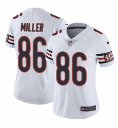 Women's Nike Chicago Bears #86 Zach Miller White Vapor Untouchable Limited Player NFL Jersey