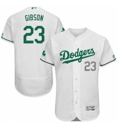 Men's Majestic Los Angeles Dodgers #23 Kirk Gibson White Celtic Flexbase Authentic Collection MLB Jersey