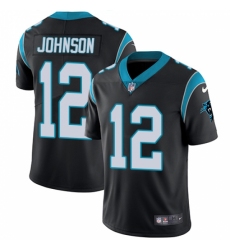 Youth Nike Carolina Panthers #12 Charles Johnson Black Team Color Vapor Untouchable Limited Player NFL Jersey
