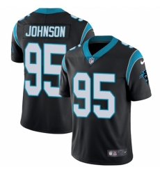 Youth Nike Carolina Panthers #95 Charles Johnson Black Team Color Vapor Untouchable Limited Player NFL Jersey