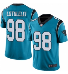 Men's Nike Carolina Panthers #98 Star Lotulelei Blue Alternate Vapor Untouchable Limited Player NFL Jersey