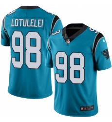 Men's Nike Carolina Panthers #98 Star Lotulelei Limited Blue Rush Vapor Untouchable NFL Jersey