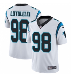 Men's Nike Carolina Panthers #98 Star Lotulelei White Vapor Untouchable Limited Player NFL Jersey