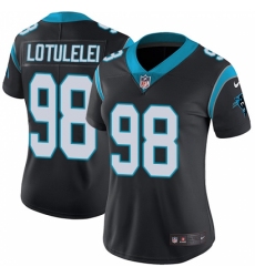 Women's Nike Carolina Panthers #98 Star Lotulelei Black Team Color Vapor Untouchable Limited Player NFL Jersey