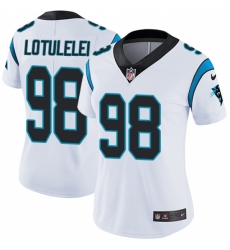 Women's Nike Carolina Panthers #98 Star Lotulelei White Vapor Untouchable Limited Player NFL Jersey