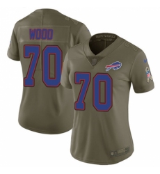 Women's Nike Buffalo Bills #70 Eric Wood Limited Olive 2017 Salute to Service NFL Jersey