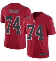Men's Nike Atlanta Falcons #74 Tani Tupou Limited Red Rush Vapor Untouchable NFL Jersey
