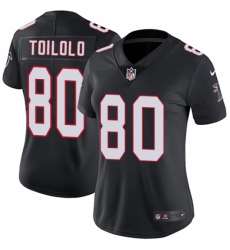Women's Nike Atlanta Falcons #80 Levine Toilolo Black Alternate Vapor Untouchable Limited Player NFL Jersey
