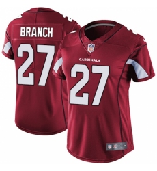 Women's Nike Arizona Cardinals #27 Tyvon Branch Red Team Color Vapor Untouchable Limited Player NFL Jersey