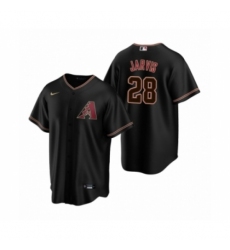 Men's Arizona Diamondbacks #28 Bryce Jarvis Black 2020 MLB Draft Replica Alternate Jersey
