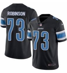Men's Nike Detroit Lions #73 Greg Robinson Elite Black Rush Vapor Untouchable NFL Jersey