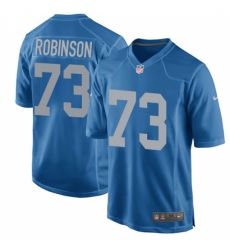 Men's Nike Detroit Lions #73 Greg Robinson Game Blue Alternate NFL Jersey