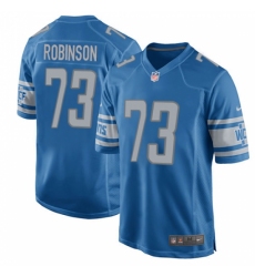 Men's Nike Detroit Lions #73 Greg Robinson Game Light Blue Team Color NFL Jersey