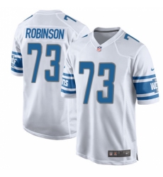 Men's Nike Detroit Lions #73 Greg Robinson Game White NFL Jersey