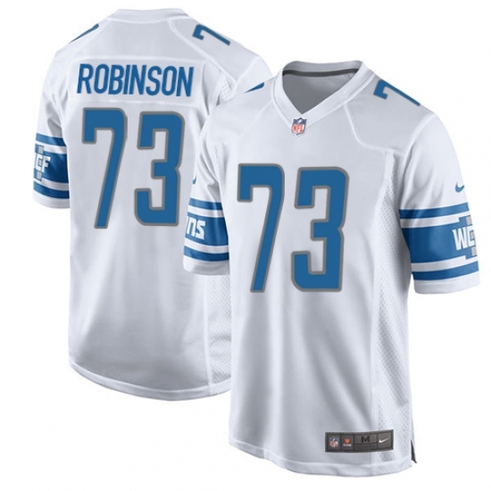 Men's Nike Detroit Lions #73 Greg Robinson Game White NFL Jersey Men's Nike Detroit Lions #73 Greg Robinson Game White NFL Jersey