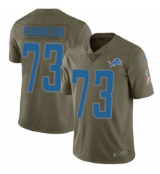 Youth Nike Detroit Lions #73 Greg Robinson Limited Olive 2017 Salute to Service NFL Jersey