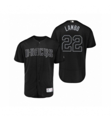 Men's Diamondbacks #22 Jake Lamb Lambo Black 2019 Players Weekend Authentic Jersey