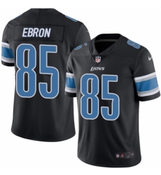 Men's Nike Detroit Lions #85 Eric Ebron Limited Black Rush Vapor Untouchable NFL Jersey