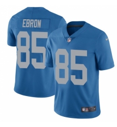 Men's Nike Detroit Lions #85 Eric Ebron Limited Blue Alternate Vapor Untouchable NFL Jersey