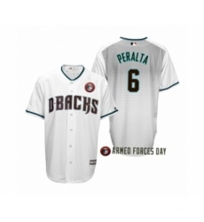 Men's 2019 Armed Forces Day David Peralta #6 Arizona Diamondbacks White Jersey