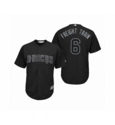 Men's Arizona Diamondbacks #6 David Peralta Freight Train Black 2019 Players' Weekend Replica Jersey