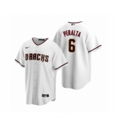 Men's Arizona Diamondbacks #6 David Peralta Nike White Replica Home Jersey