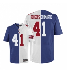 Men's Nike New York Giants #41 Dominique Rodgers-Cromartie Elite Blue/White Split Fashion NFL Jersey