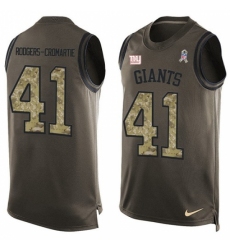 Men's Nike New York Giants #41 Dominique Rodgers-Cromartie Limited Green Salute to Service Tank Top NFL Jersey