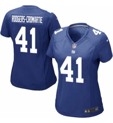 Women's Nike New York Giants #41 Dominique Rodgers-Cromartie Game Royal Blue Team Color NFL Jersey